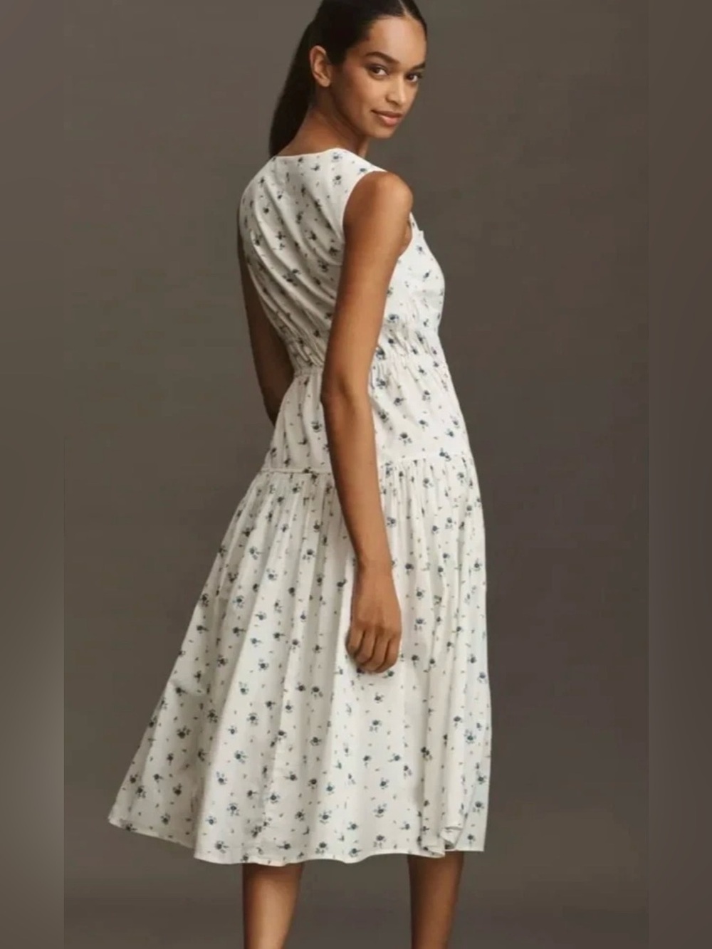 NWTs Women's Avec Les Filles Sleeveless A- Line Floral Midi Dress - Size XL - Picture 2 of 6